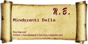Mindszenti Bella névjegykártya